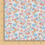 Popeline Coton Bleu Corail - Ribes y Casals