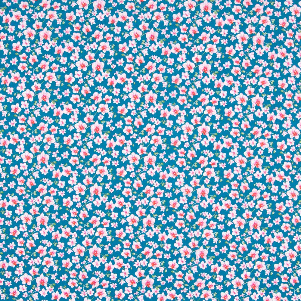 Popeline Coton Bleu Asie - Ribes y Casals