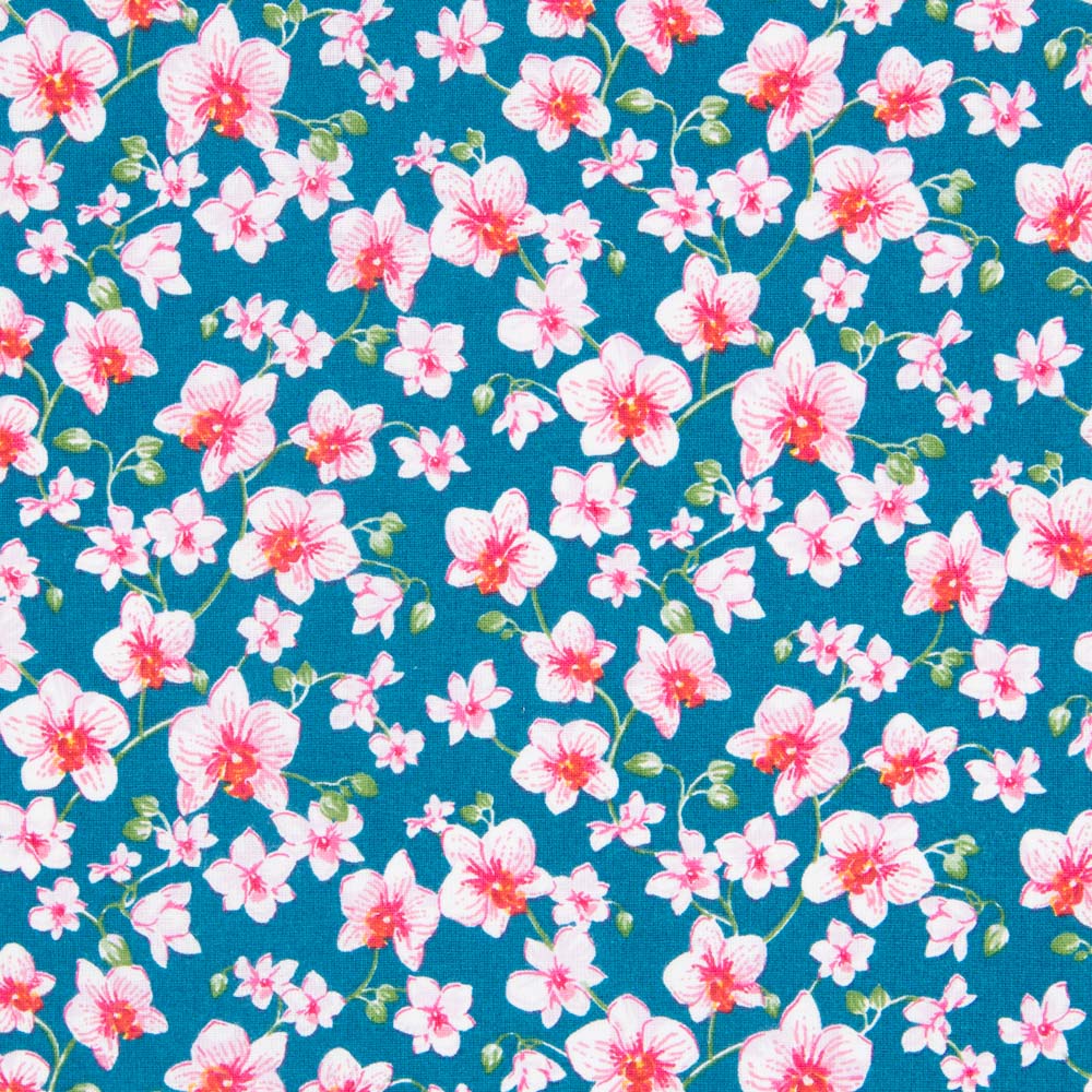 Popeline Coton Bleu Asie - Ribes y Casals