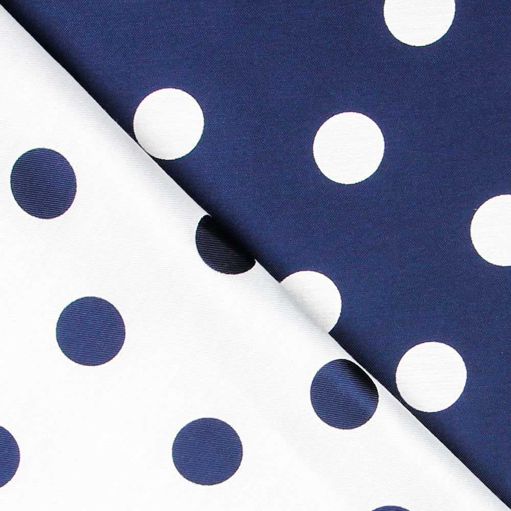 Jacquard Bleu Pois Recto Verso - Ribes y Casals