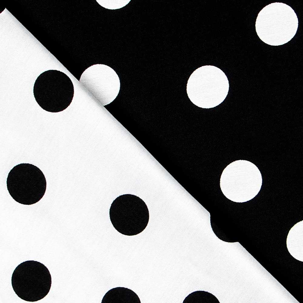 Jacquard Noir Pois Recto Verso - Ribes y Casals