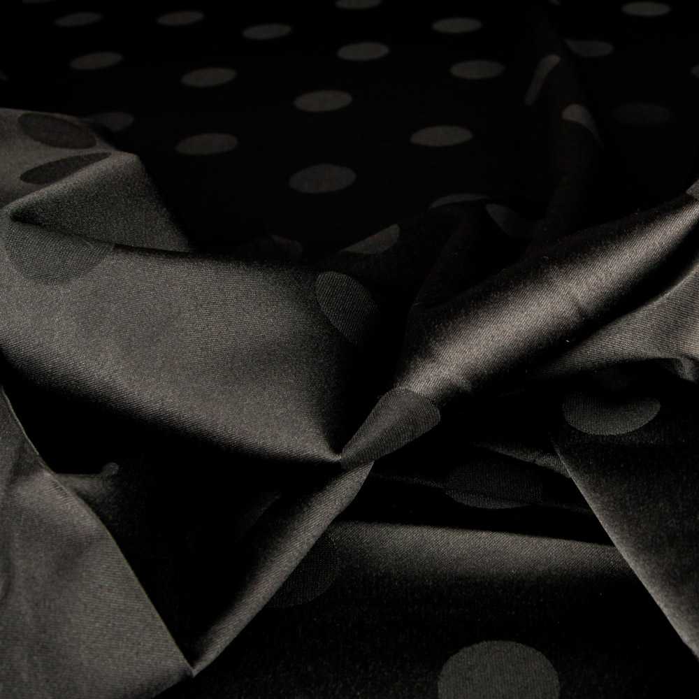 Tissu Jacquard Pois Noir - Ribes y Casals
