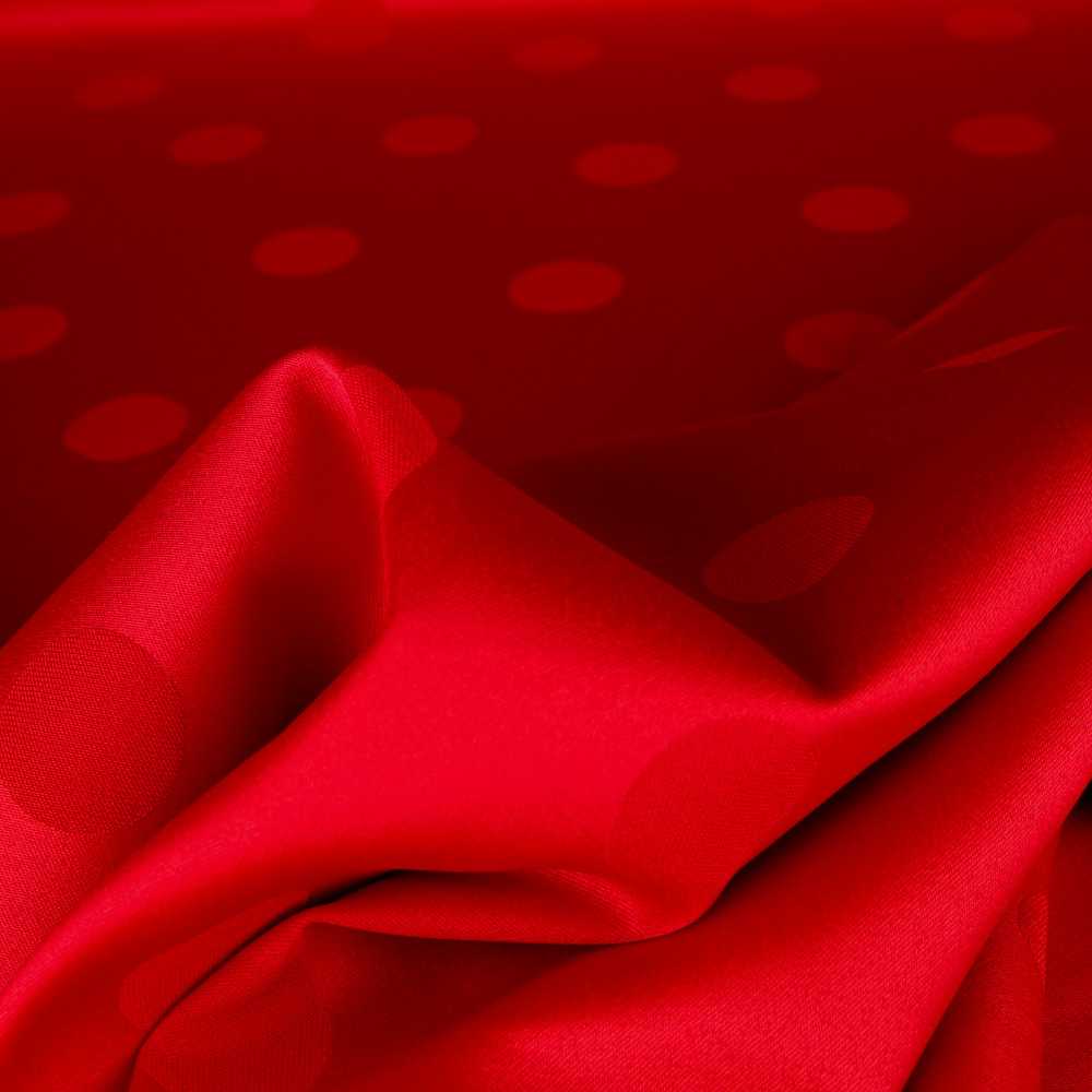 Tissu Jacquard Pois Rouge - Ribes y Casals