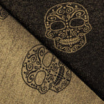 Jacquard Lurex Black Skull Or - Ribes y Casals