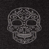 Jacquard Lurex Black Skull Argent - Ribes y Casals
