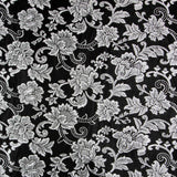 Jacquard Lurex Floral Noir Argent - Ribes y Casals