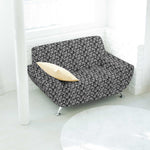 Jacquard Lurex Floral Noir Argent - Ribes y Casals