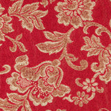 Jacquard Lurex Floral Rouge Or - Ribes y Casals