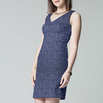Jacquard Spandex Bleu Nuit - Ribes y Casals