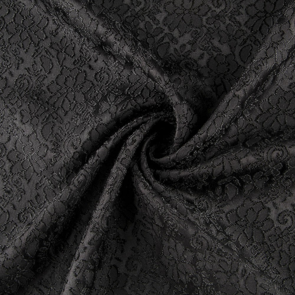 Jacquard Spandex Fleur Noire - Ribes y Casals