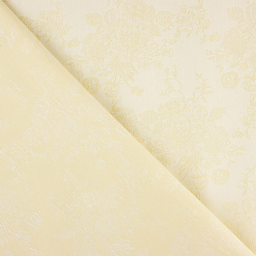 Jacquard Coton Crème Fleurs - Ribes y Casals