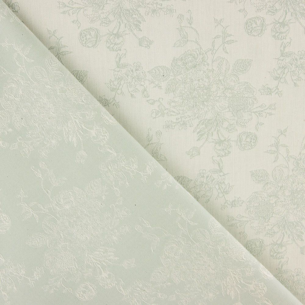 Jacquard Coton Fleurs Vert - Ribes y Casals