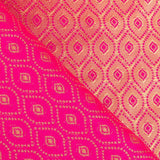 Tissu jacquard bicolore à motif de diamants fuchsia - Ribes y Casals