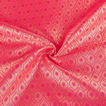 Tissu jacquard bicolore à motif de diamants fuchsia - Ribes y Casals
