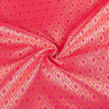 Tissu jacquard bicolore à motif de diamants fuchsia - Ribes y Casals