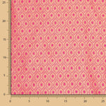 Tissu jacquard bicolore à motif de diamants fuchsia - Ribes y Casals