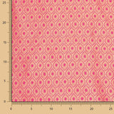 Tissu jacquard bicolore à motif de diamants fuchsia - Ribes y Casals