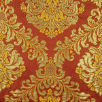 Brocart Jacquard Florence Marron et Or - Ribes y Casals