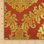 Brocart Jacquard Florence Marron et Or - Ribes y Casals