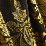 Jacquard Brocado Florencia Negro y Dorado - Ribes y Casals