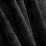 Retal Brocado Flor Negro Rosetón 65x140 cm - Ribes y Casals