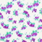Jacquard Polyester Fleurs Mauve Pistache - Ribes y Casals