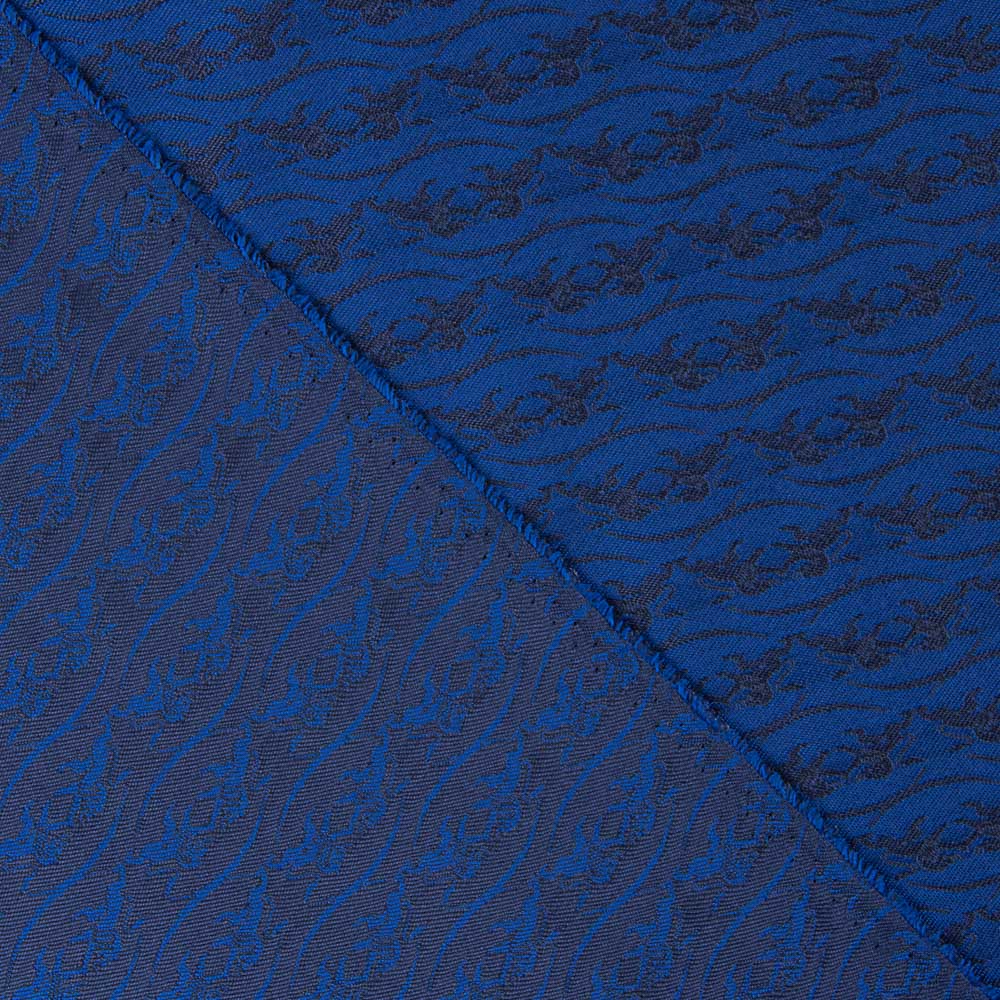 Jacquard Polyester Bleu – Noir - Ribes y Casals
