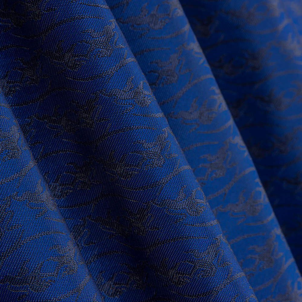 Jacquard Polyester Bleu – Noir - Ribes y Casals