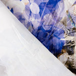 Jacquard Broderie Fleur Pois Bleu - Ribes y Casals