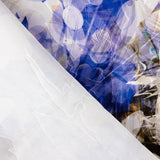 Jacquard Broderie Fleur Pois Bleu - Ribes y Casals