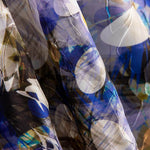 Jacquard Broderie Fleur Pois Bleu - Ribes y Casals