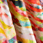 Jacquard Broderie Rayures Orange - Ribes y Casals