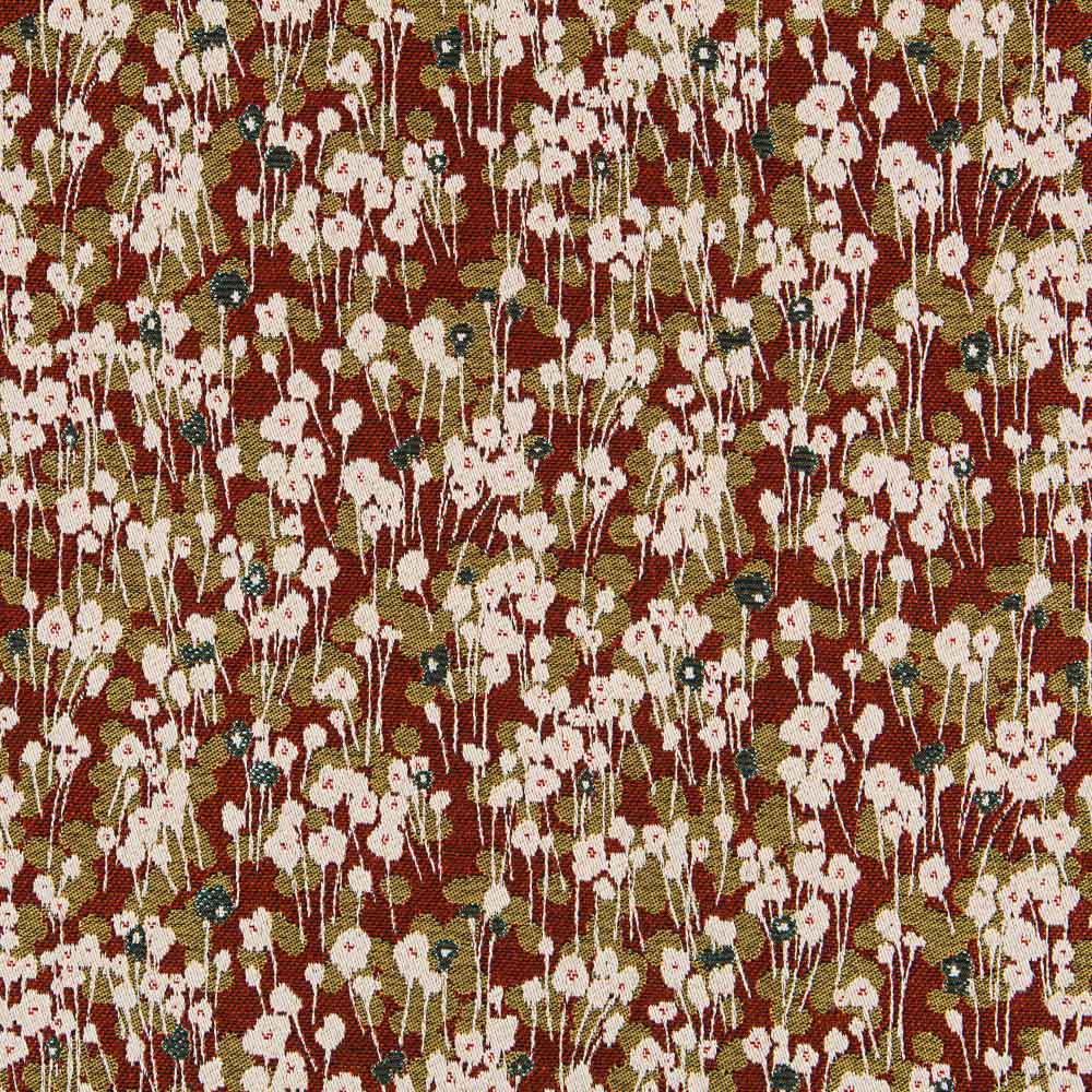 Retal Jacquard Tapicería Bosque Granate 100x140 cm - Ribes y Casals