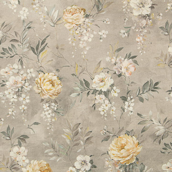 Toile de coton imprimée « Jardin romantique » beige - Ribes y Casals