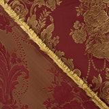 Jacquard floral classique grenat et doré - Ribes y Casals