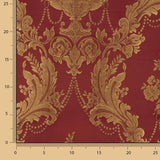 Jacquard floral classique grenat et doré - Ribes y Casals