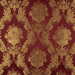 Jacquard floral classique grenat et doré - Ribes y Casals