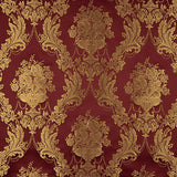 Jacquard floral classique grenat et doré - Ribes y Casals