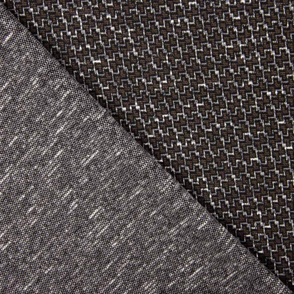 Tricot en jersey mini géométrique marron - Ribes y Casals