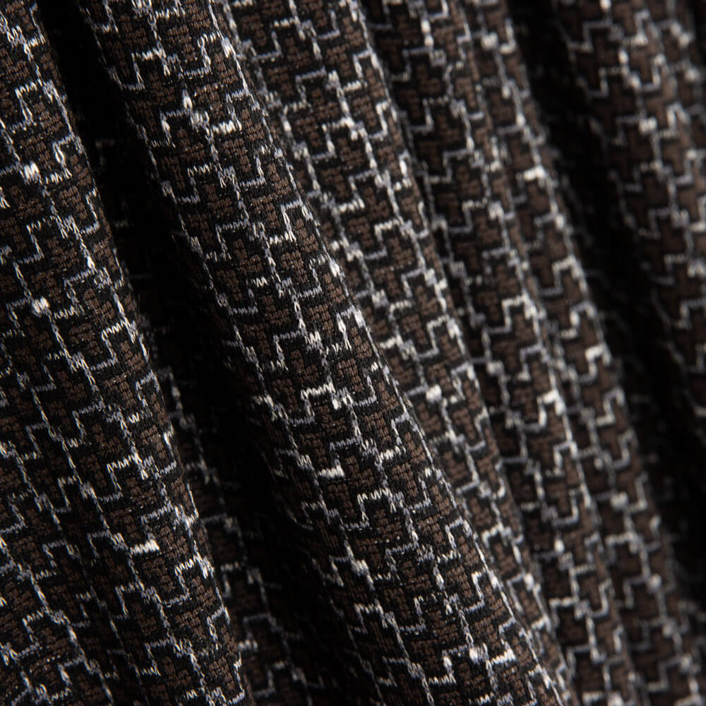 Tricot en jersey mini géométrique marron - Ribes y Casals