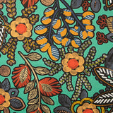Toile de coton imprimée « Jungle bohème turquoise » - Ribes y Casals