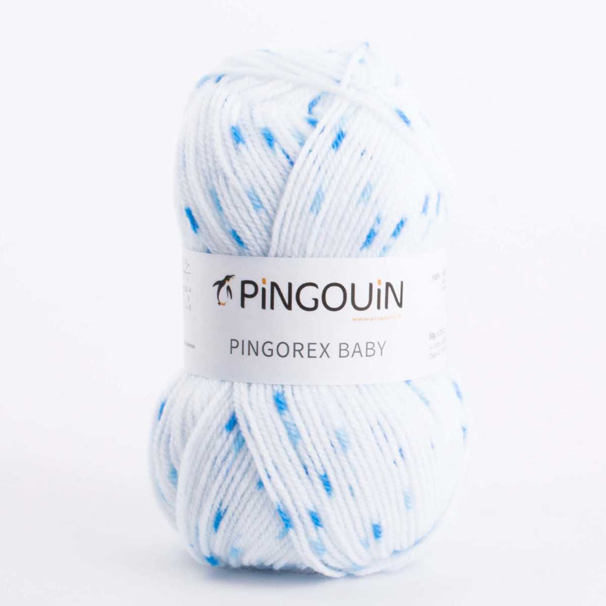 Laine Pingouin Baby Blanc-Turquoise - Ribes y Casals