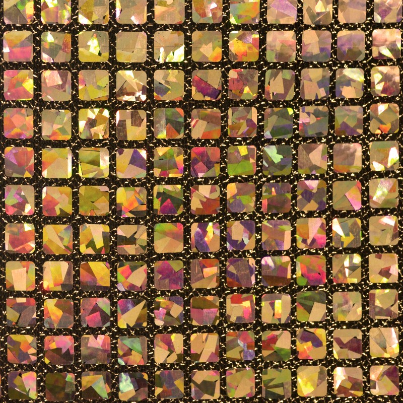 Sequin Carre Holographique Or Noir - Ribes y Casals