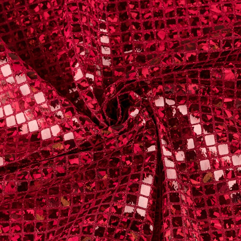 Sequin Carre Holographique Rouge - Ribes y Casals