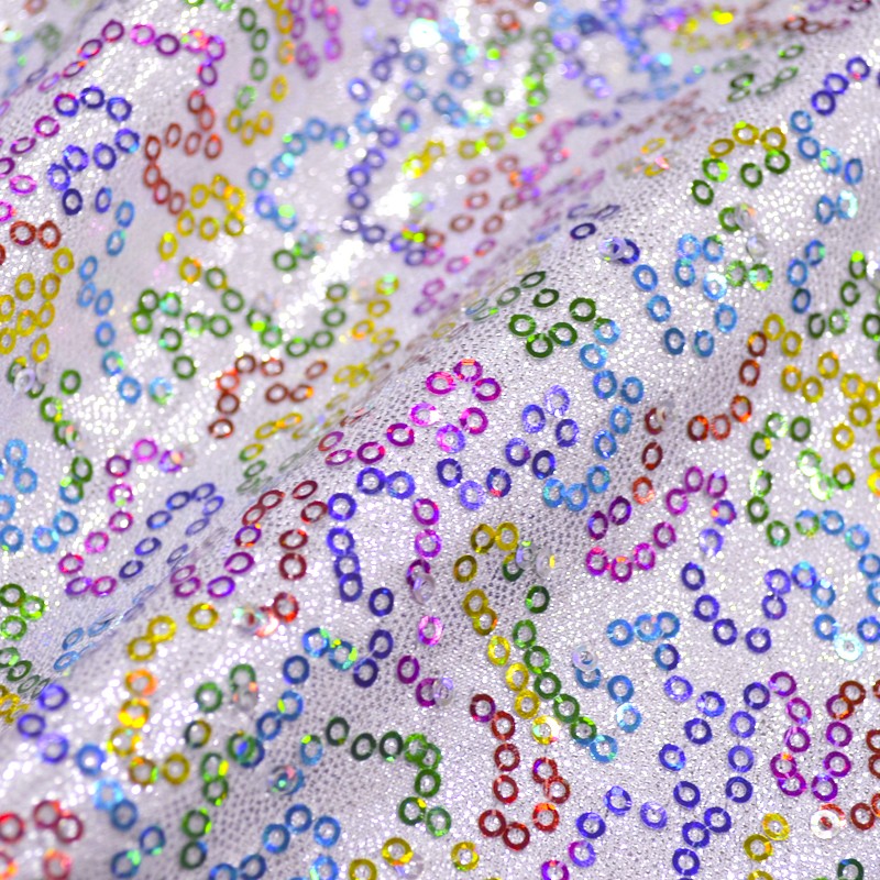 Pailletes Lycra Blanc Argent - Ribes y Casals
