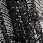 Retal Lentejuela Fiesta Negro 85x120 cm - Ribes y Casals