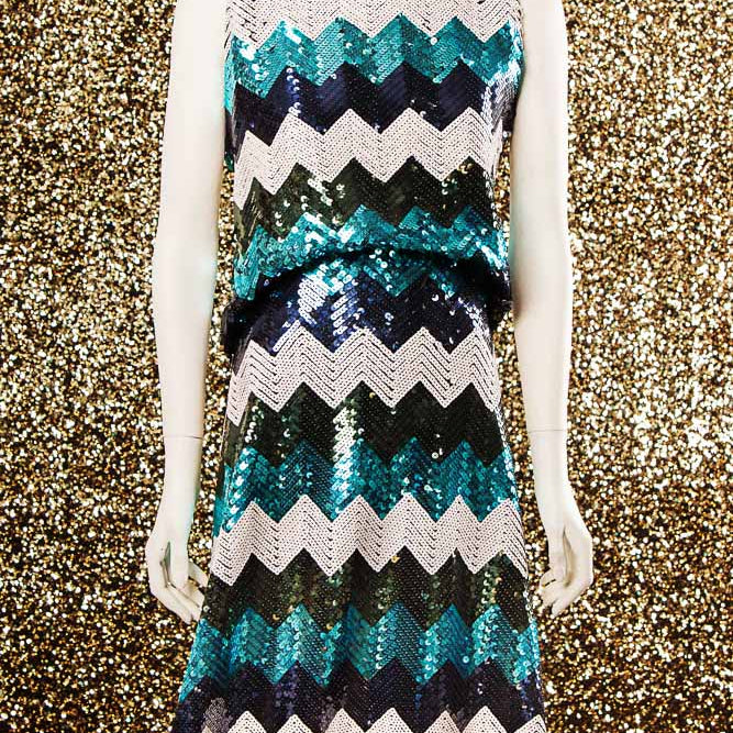 Paillettes Missoni Lycra Bleu - Ribes y Casals