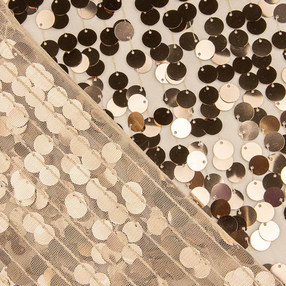 Paillettes rondes en métal Camel - Ribes y Casals