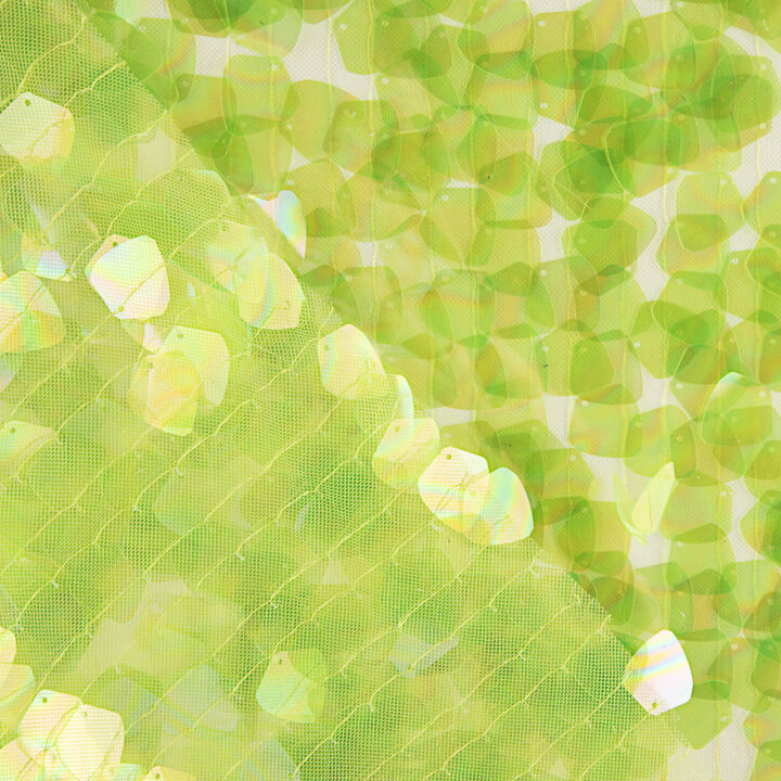 Tulle vert lime à sequins en forme de larme - Ribes y Casals