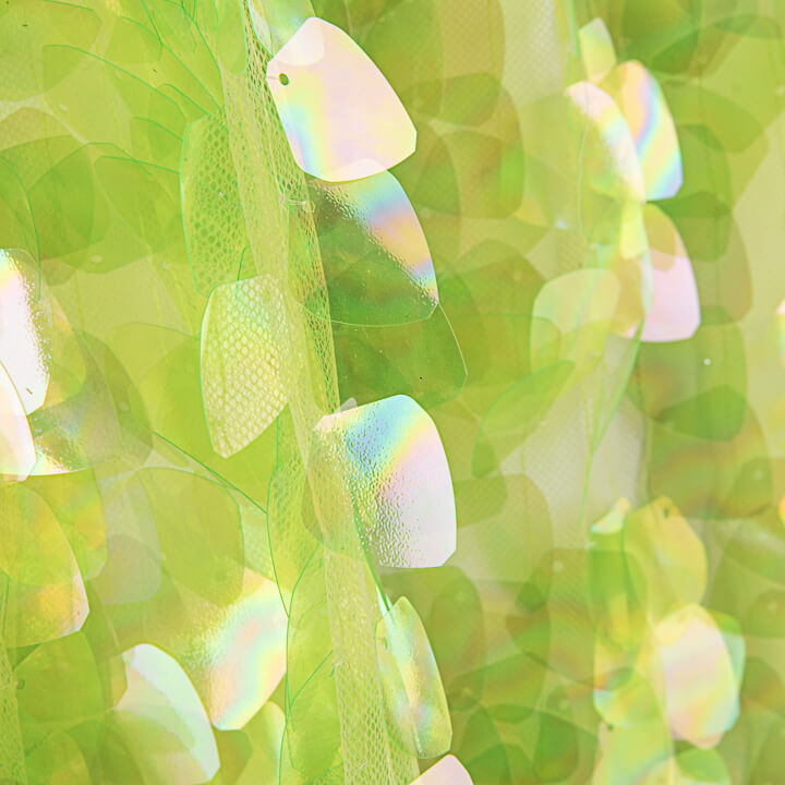 Tulle vert lime à sequins en forme de larme - Ribes y Casals